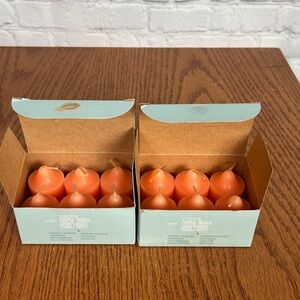 PartyLite Tangelo Mojito scented & Peach colored 2” Votive candles 12 total